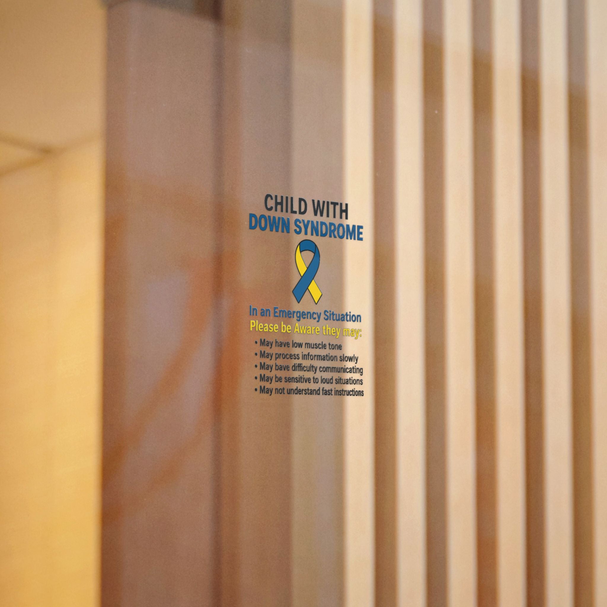 Child with Down Syndrome awareness ribbon Die-Cut Sticker | DTF