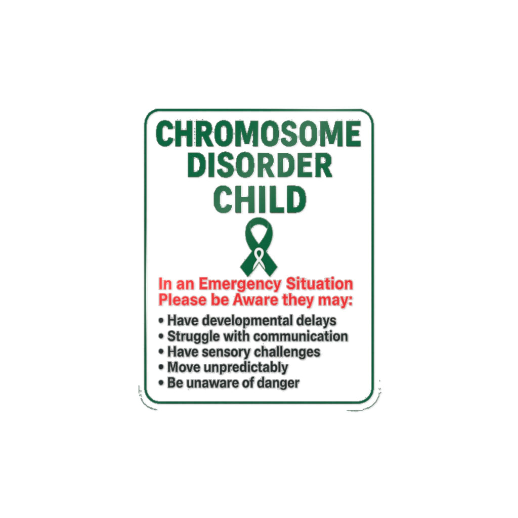 Chromosome Disorder Child emergency awareness sticker | Die-Cut Sticker