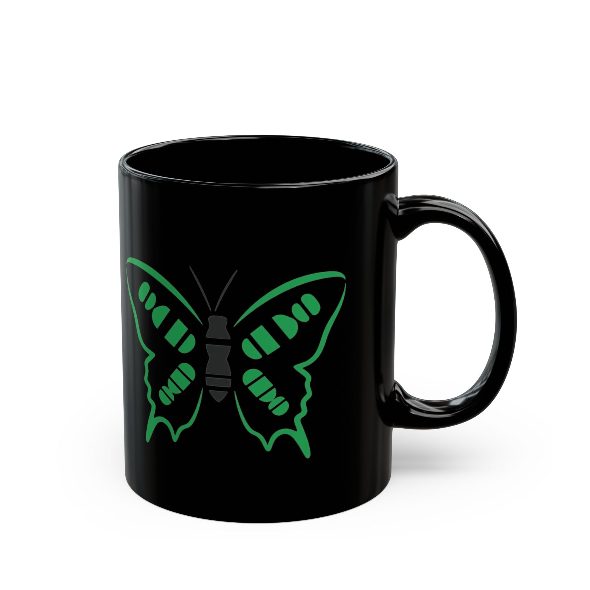 Tetrasomy 18p butterfly Black Mug (11oz, 15oz)