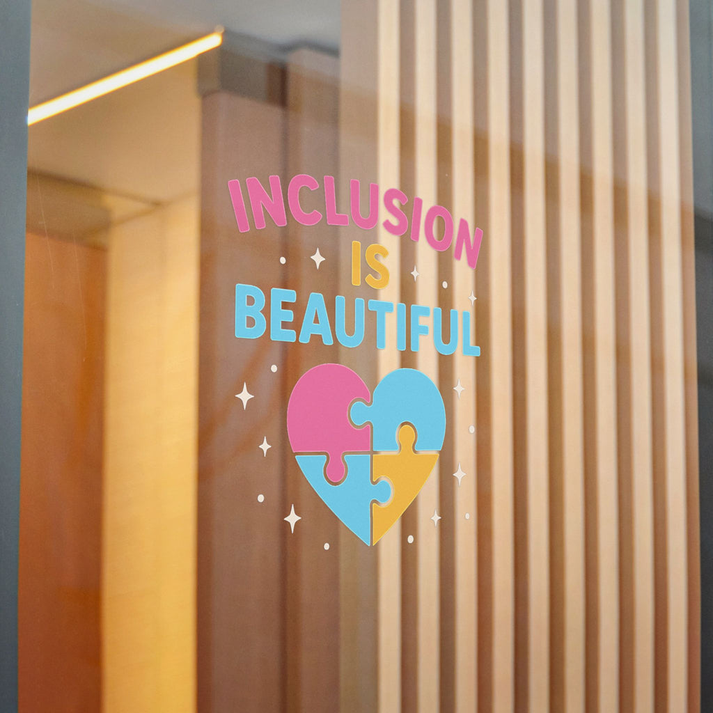 Inclusion Is Beautiful Heart Puzzle sticker | Die-Cut Sticker