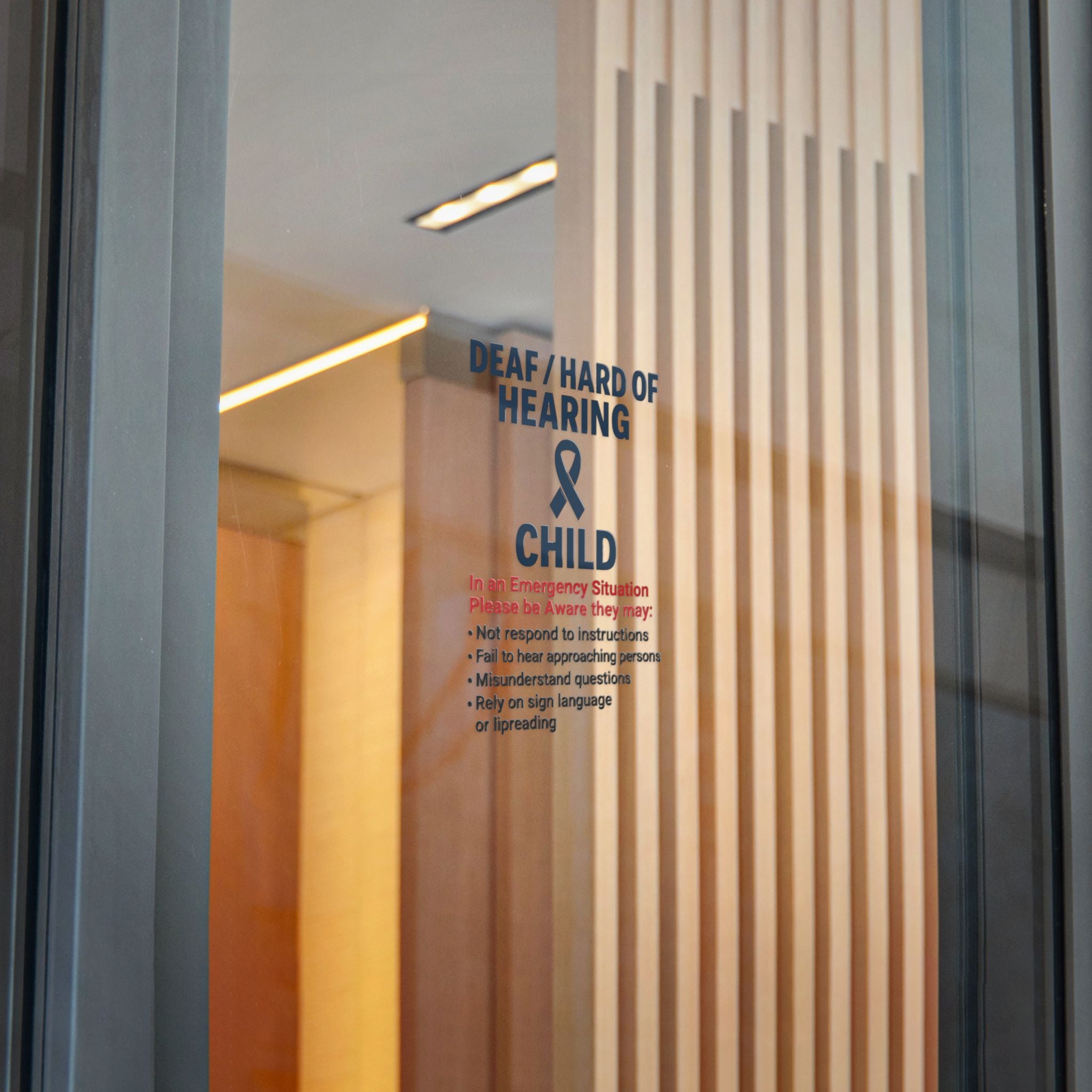 Deaf Hard of Hearing Child awareness sticker | Die-Cut Sticker