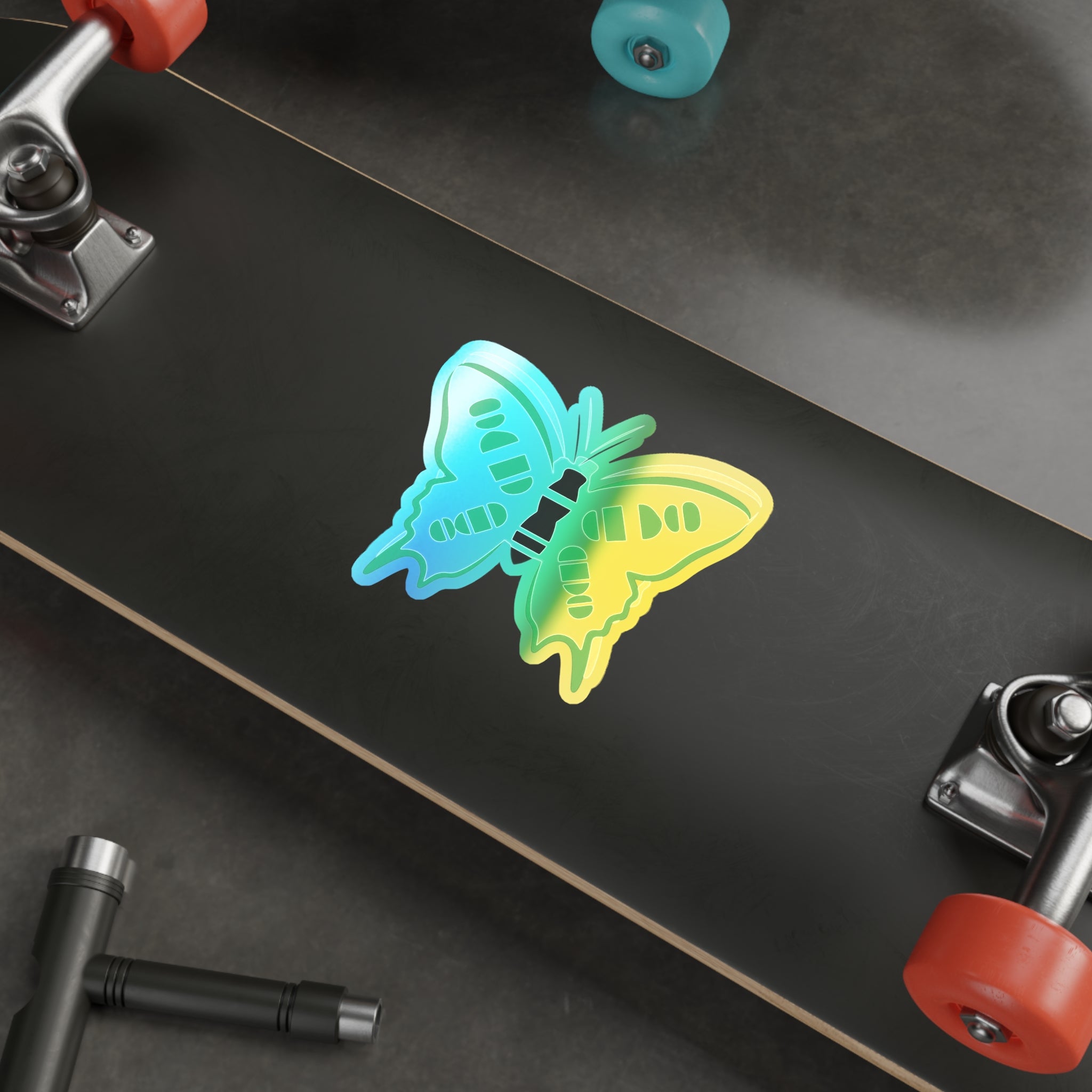 Holographic Rainbow Butterfly Sticker | Die-cut Vinyl