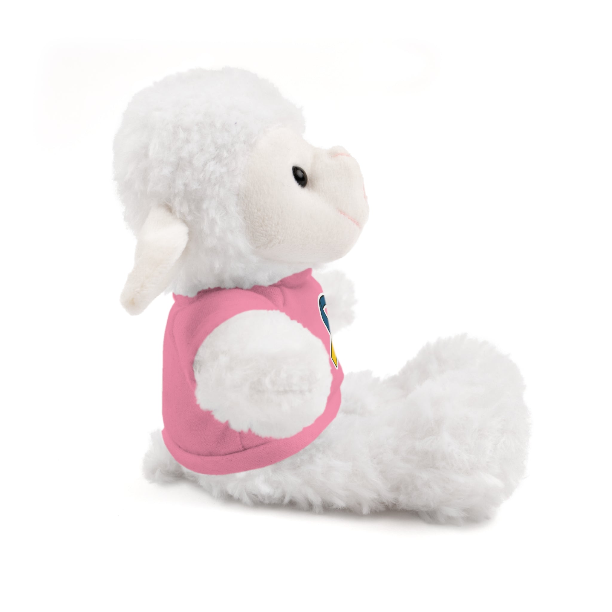 Yellow Blue Awareness Ribbon Stuffed Animal