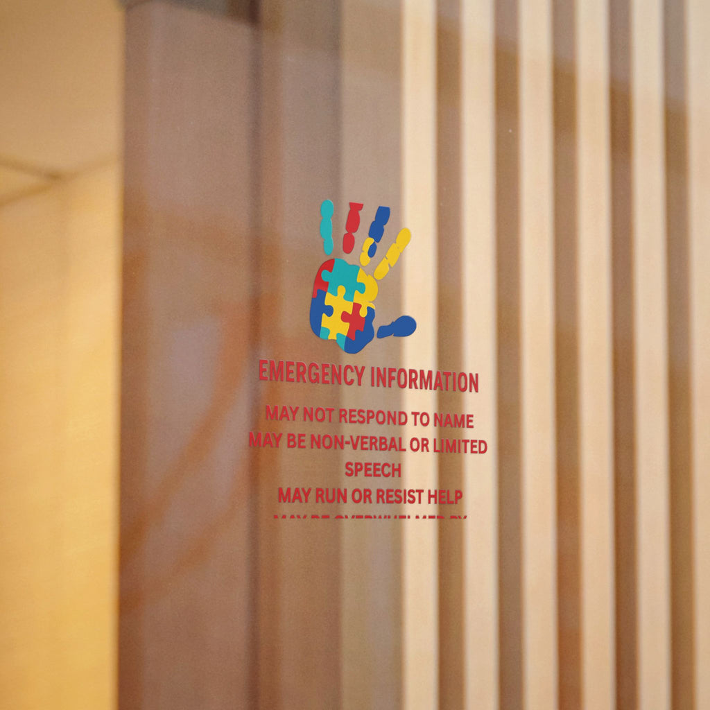 Autistic Child Emergency Information Sticker | Die-Cut