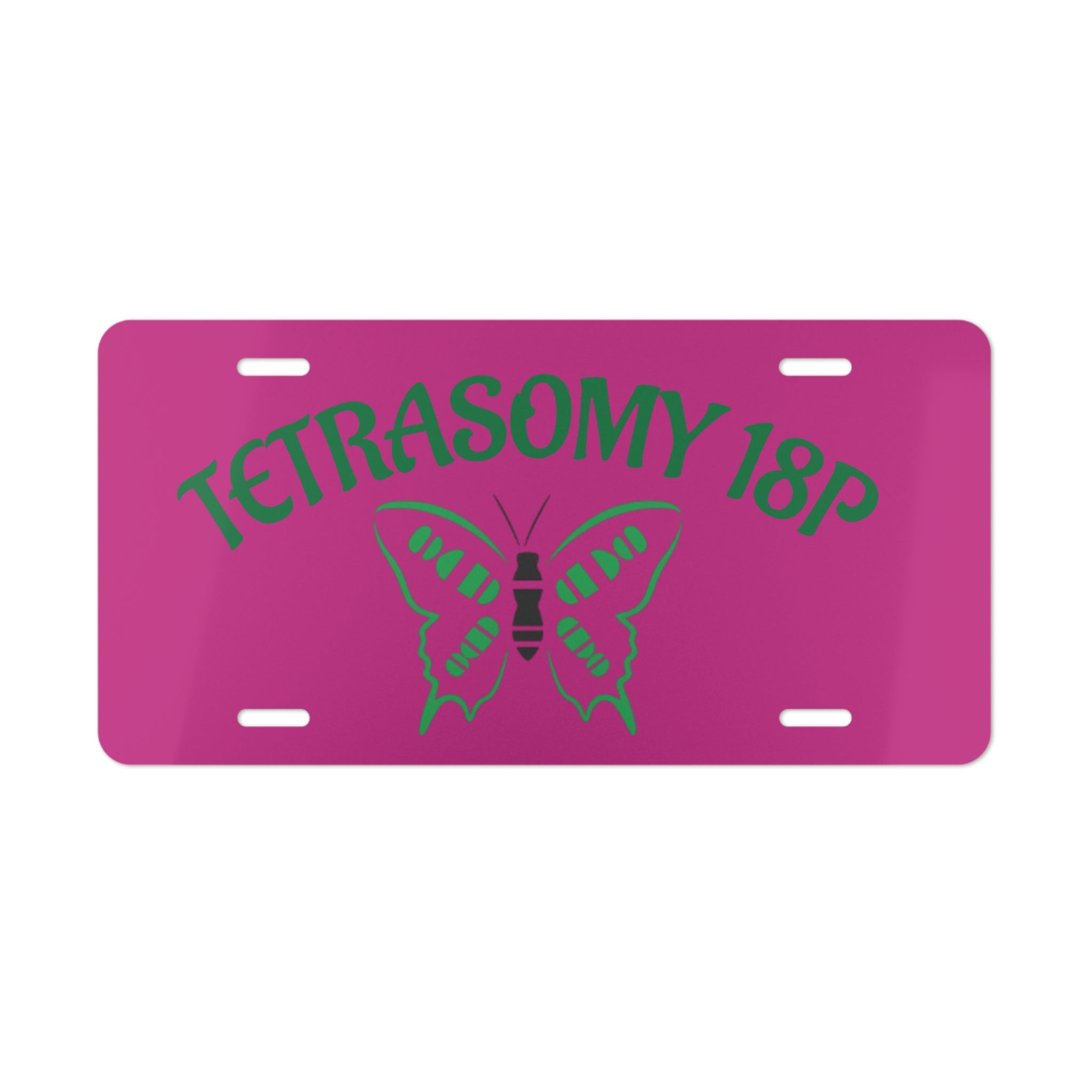 Tetrasomy 18p butterfly Vanity Plate | Awareness license plate