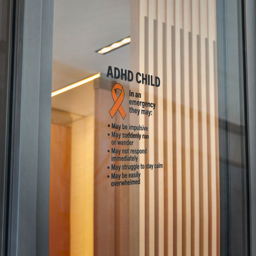 ADHD Child Awareness Ribbon Sticker | Die-Cut Sticker