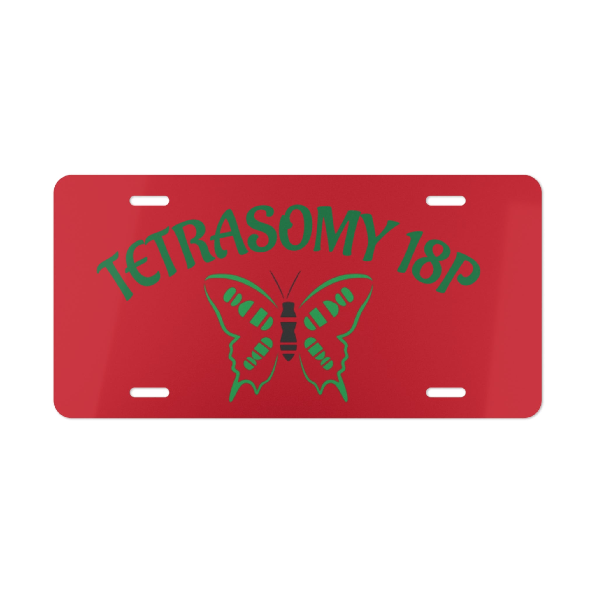 Tetrasomy 18p butterfly Vanity Plate | Awareness license plate