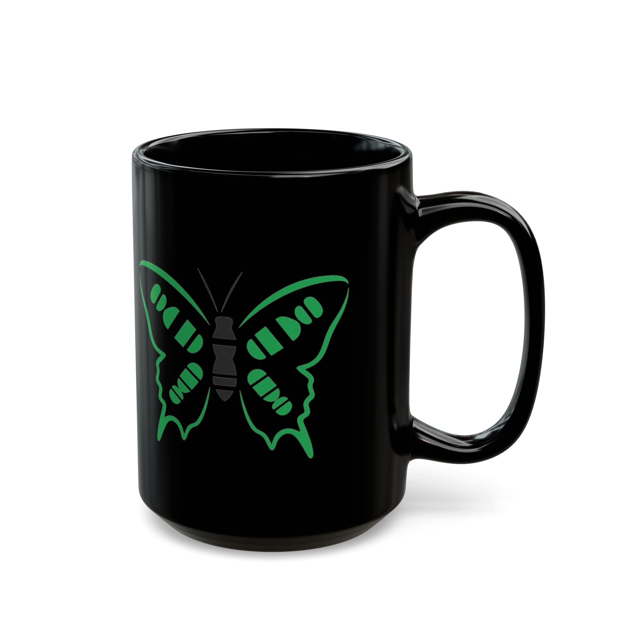 Tetrasomy 18p butterfly Black Mug (11oz, 15oz)