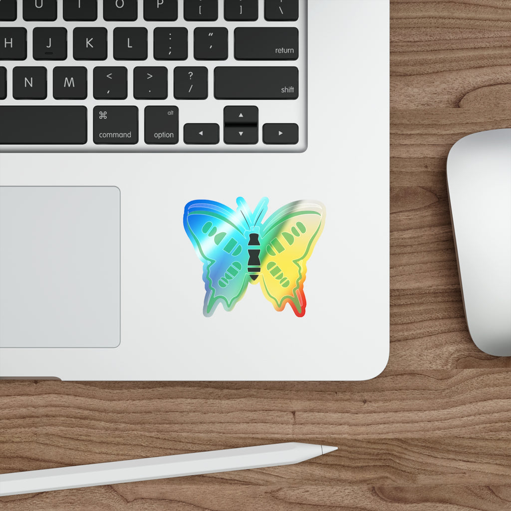 Holographic Rainbow Butterfly Sticker | Die-cut Vinyl