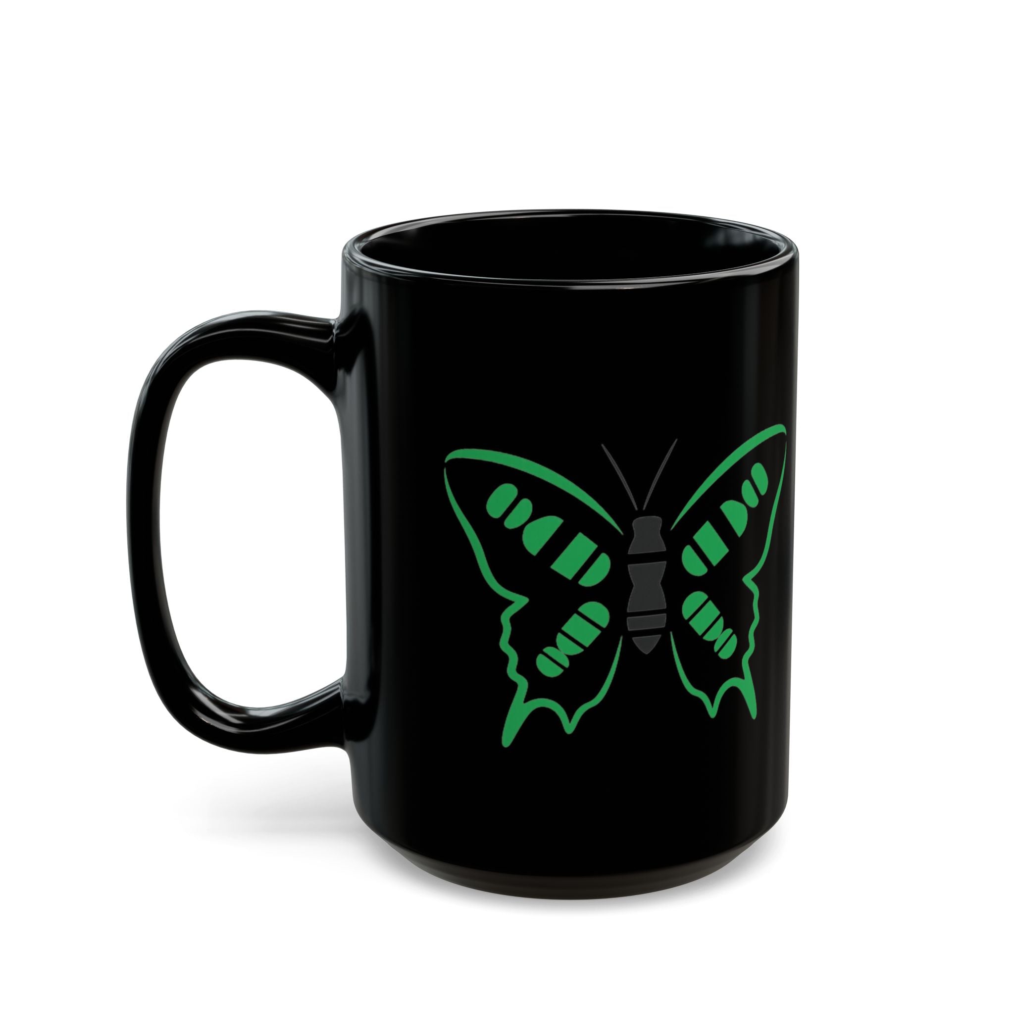 Tetrasomy 18p butterfly Black Mug (11oz, 15oz)