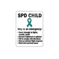 SPD Child Awareness sticker | Sensory Processing Disorder information decal, teal ribbon