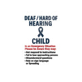 Deaf Hard of Hearing Child awareness sticker | Die-Cut Sticker
