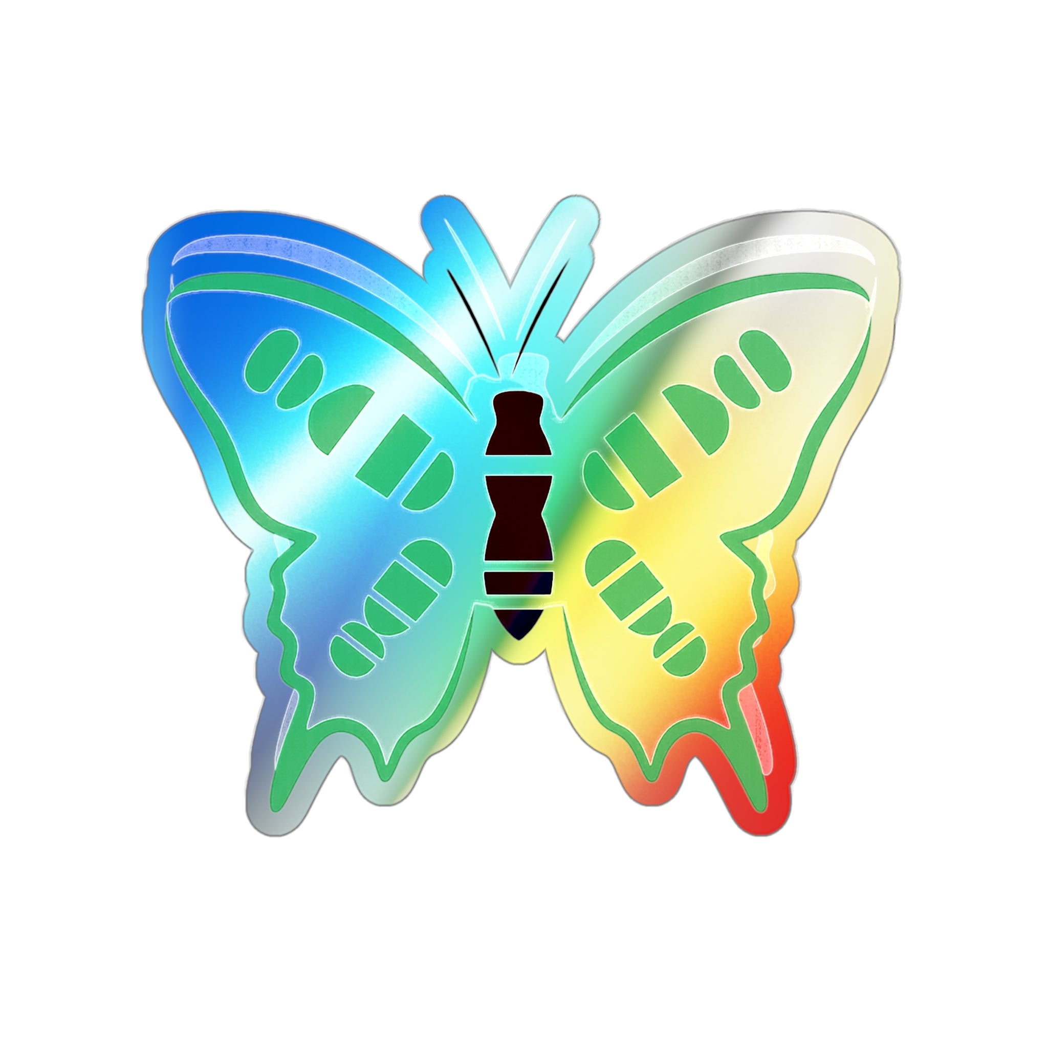 Holographic Rainbow Butterfly Sticker | Die-cut Vinyl