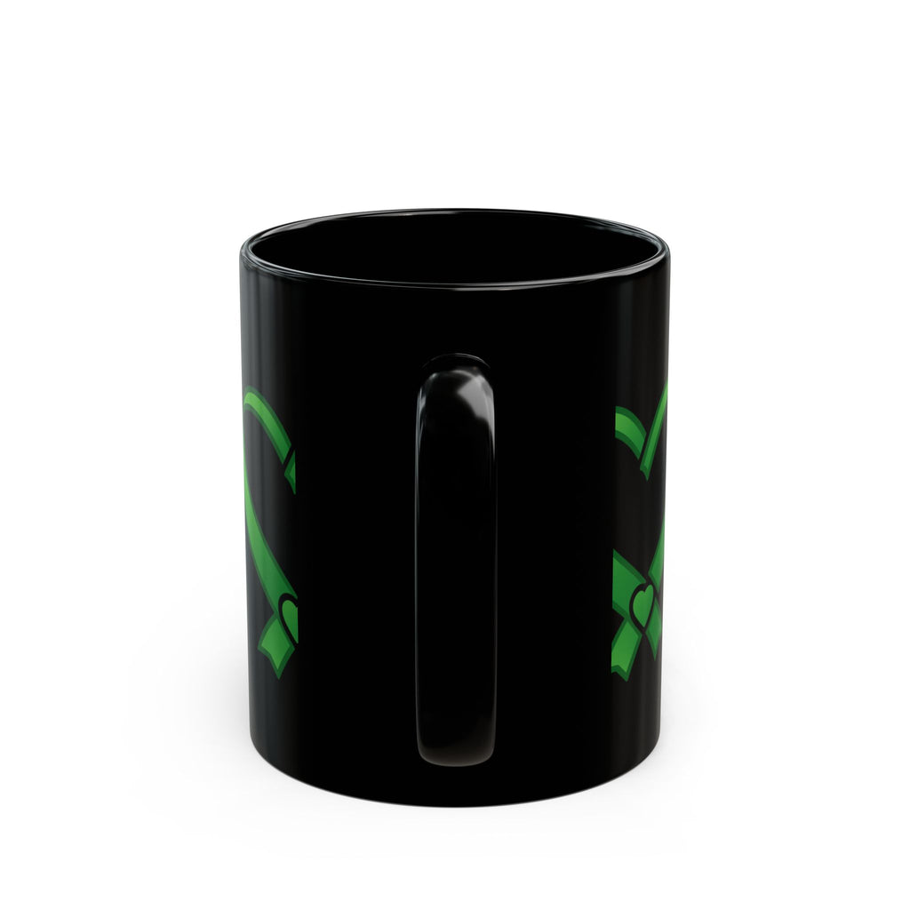 Heart ribbon awareness BLACK MUG (11oz, 15oz)