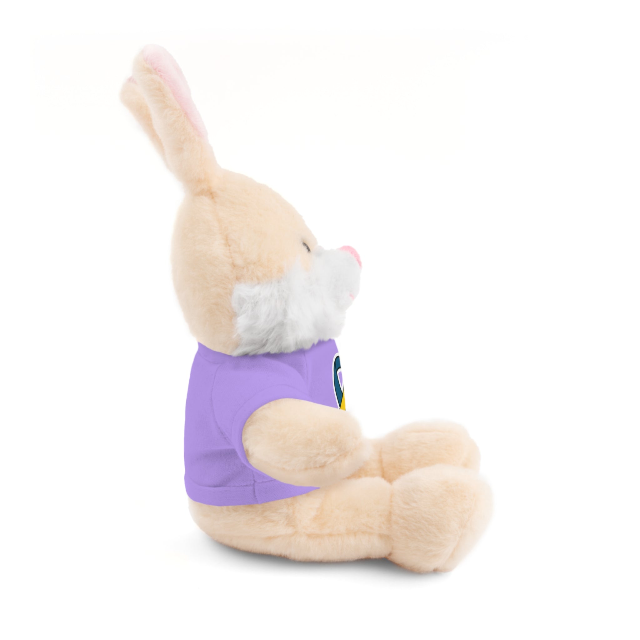 Yellow Blue Awareness Ribbon Stuffed Animal