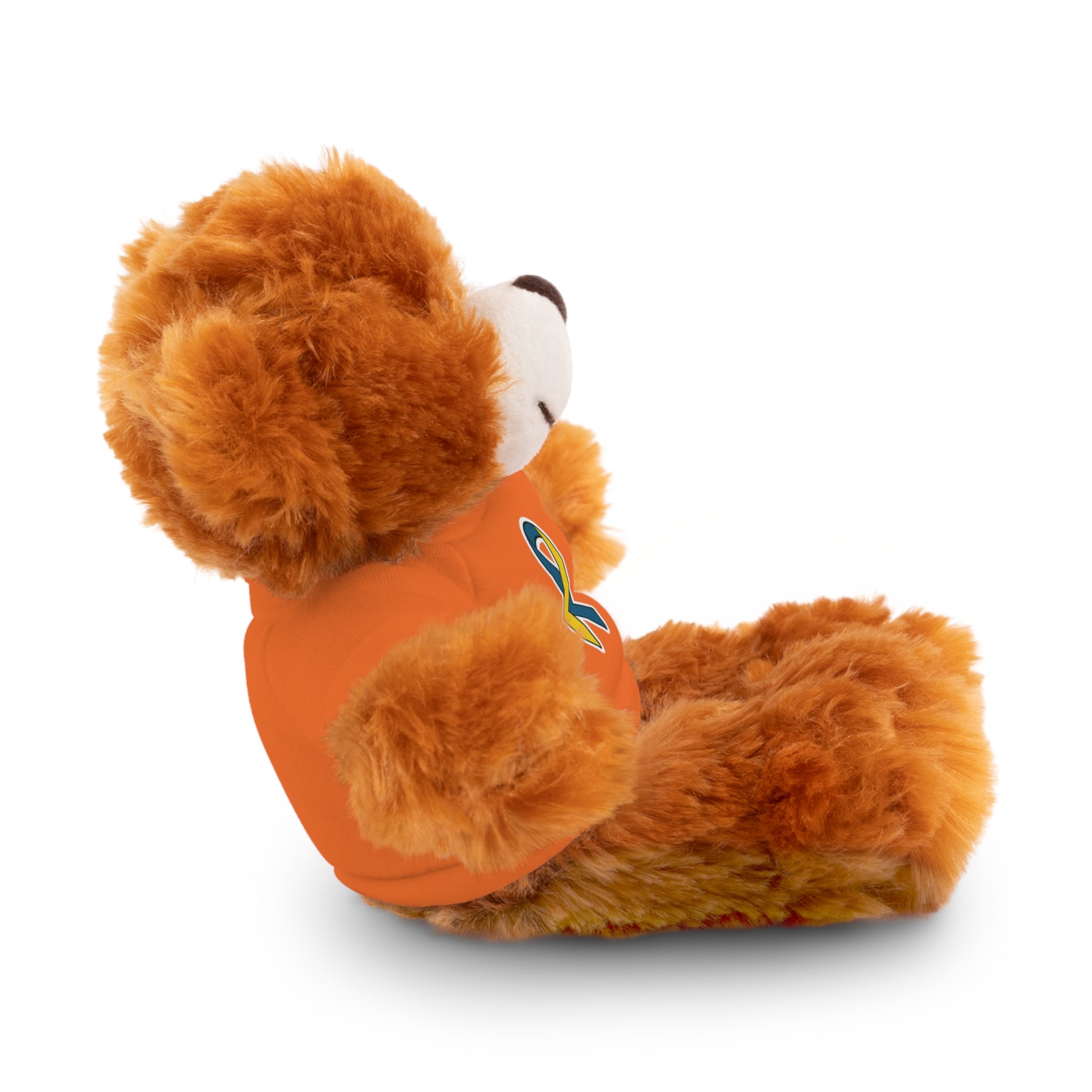 Yellow Blue Awareness Ribbon Stuffed Animal