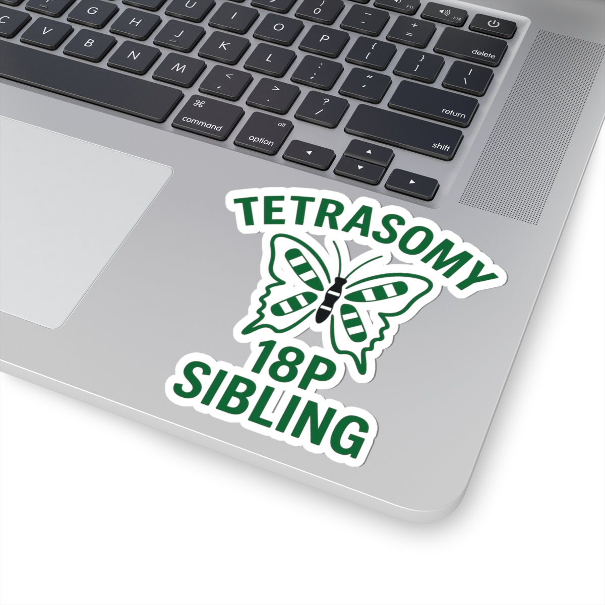 Tetrasomy 18p Sibling Sticker | Awareness Butterfly Kiss-Cut Sticker