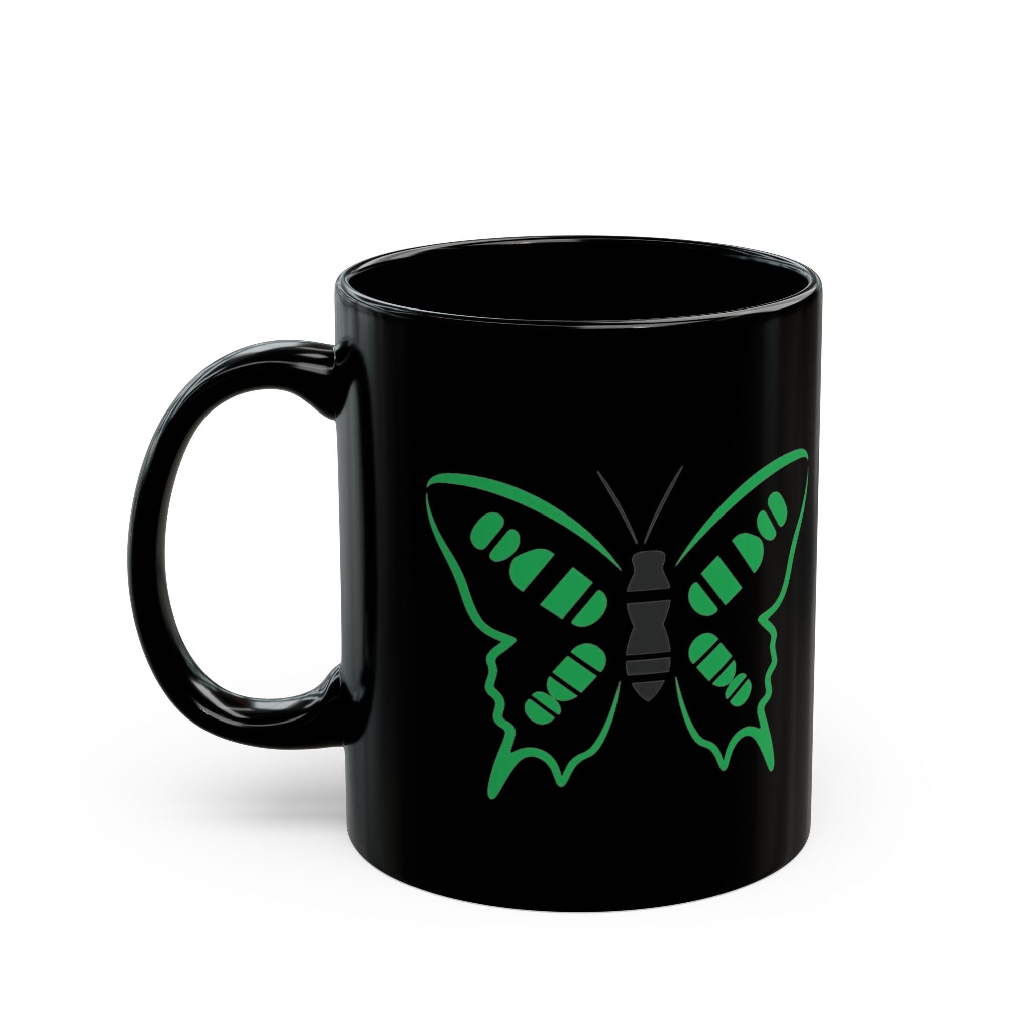 Tetrasomy 18p butterfly Black Mug (11oz, 15oz)