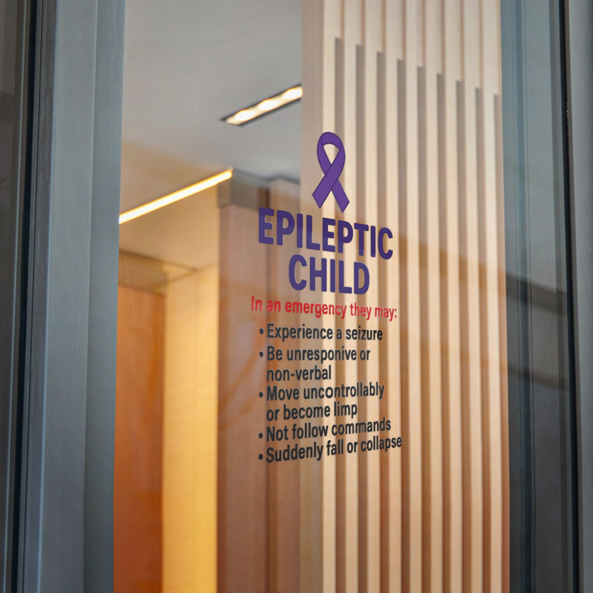 Epileptic Child Emergency Info sticker | Die-Cut Sticker