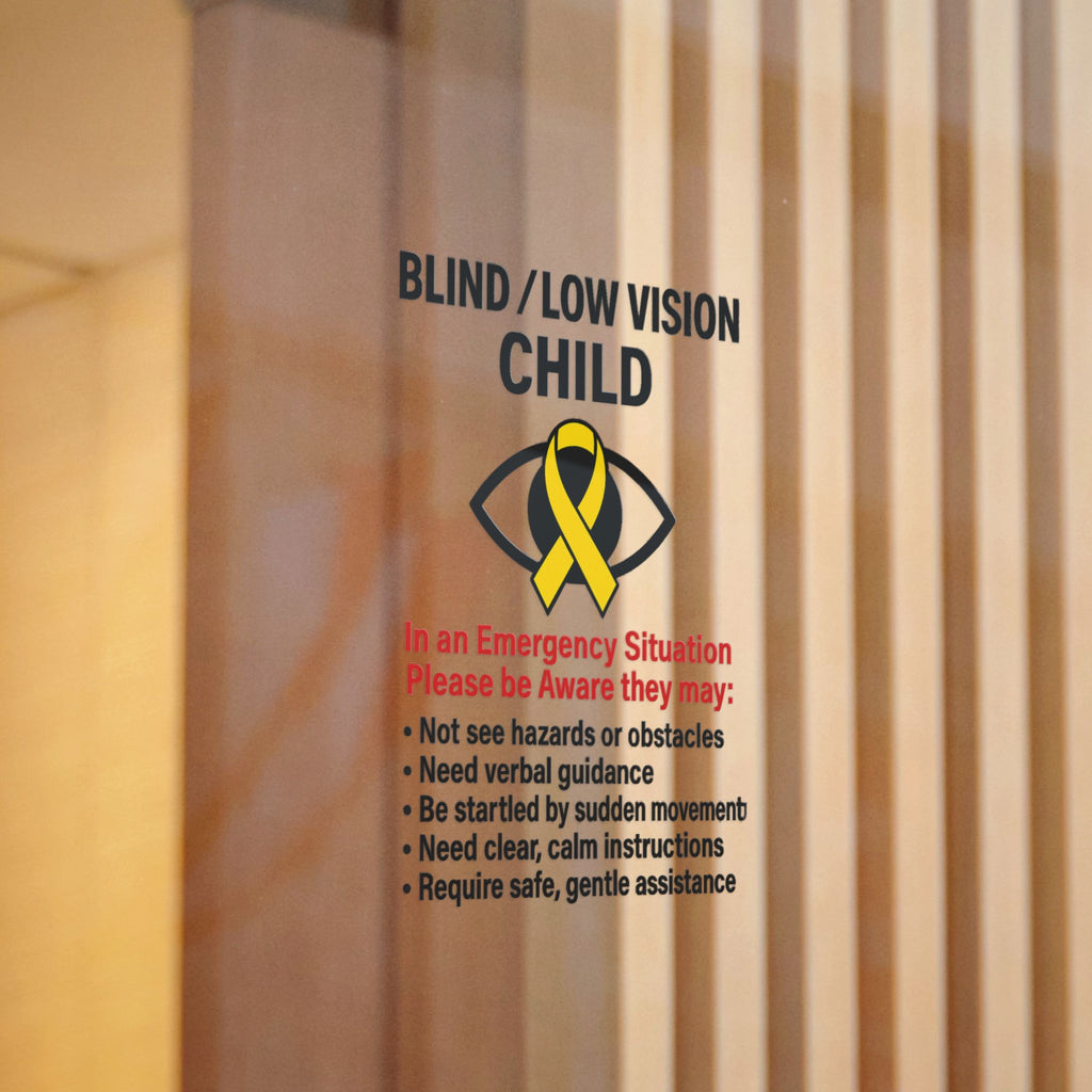 Blind/Low Vision Child sticker | Safety Awareness Die-Cut Sticker