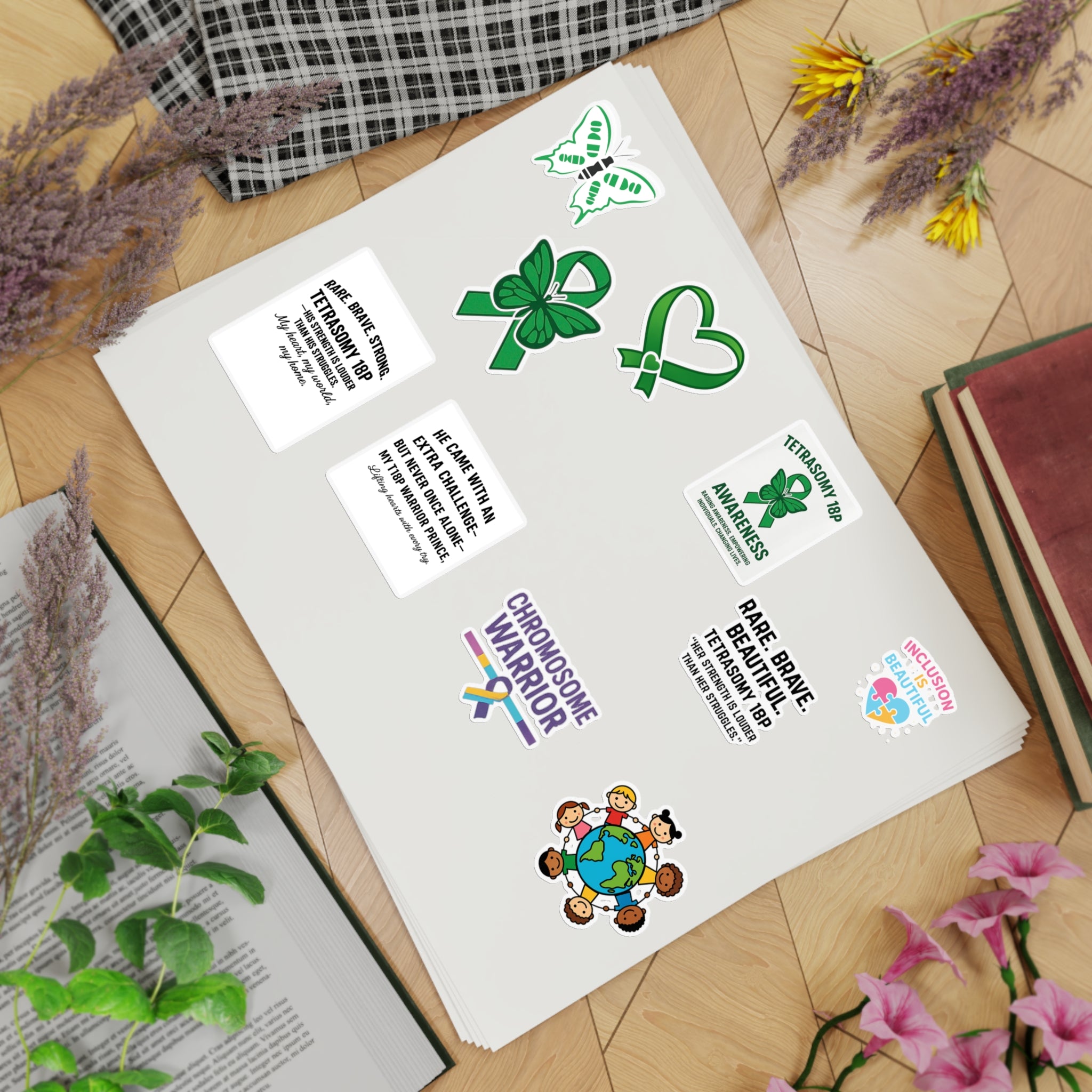 Tetrasomy 18 Awareness Stickers sticker sheet