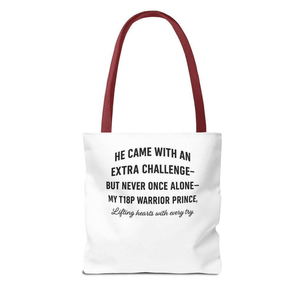 T18P Warrior Prince Quote Tote Bag | Inspirational Awareness Tote
