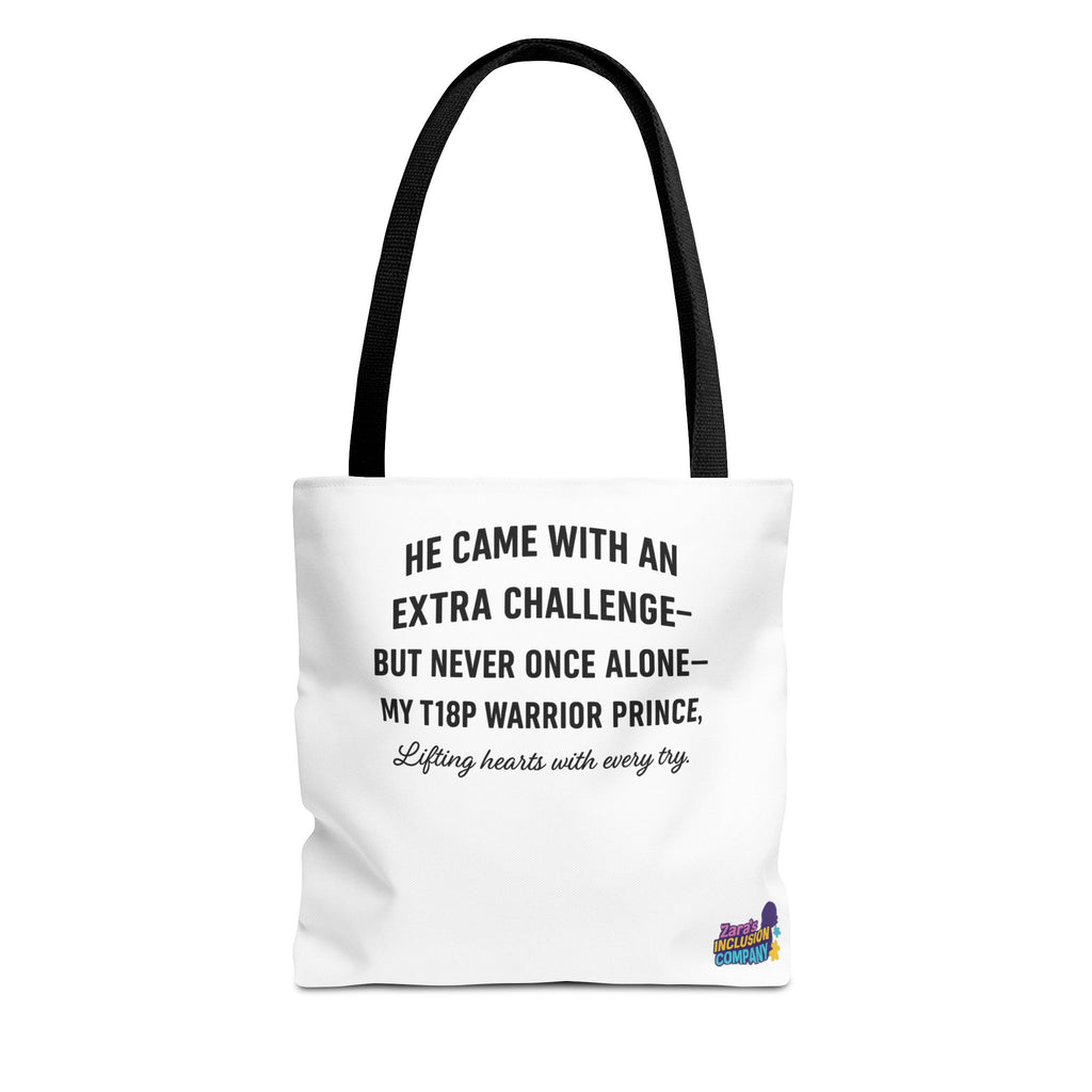T18P Warrior Prince Quote Tote Bag | Inspirational Awareness Tote