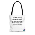 T18P Warrior Prince Quote Tote Bag | Inspirational Awareness Tote