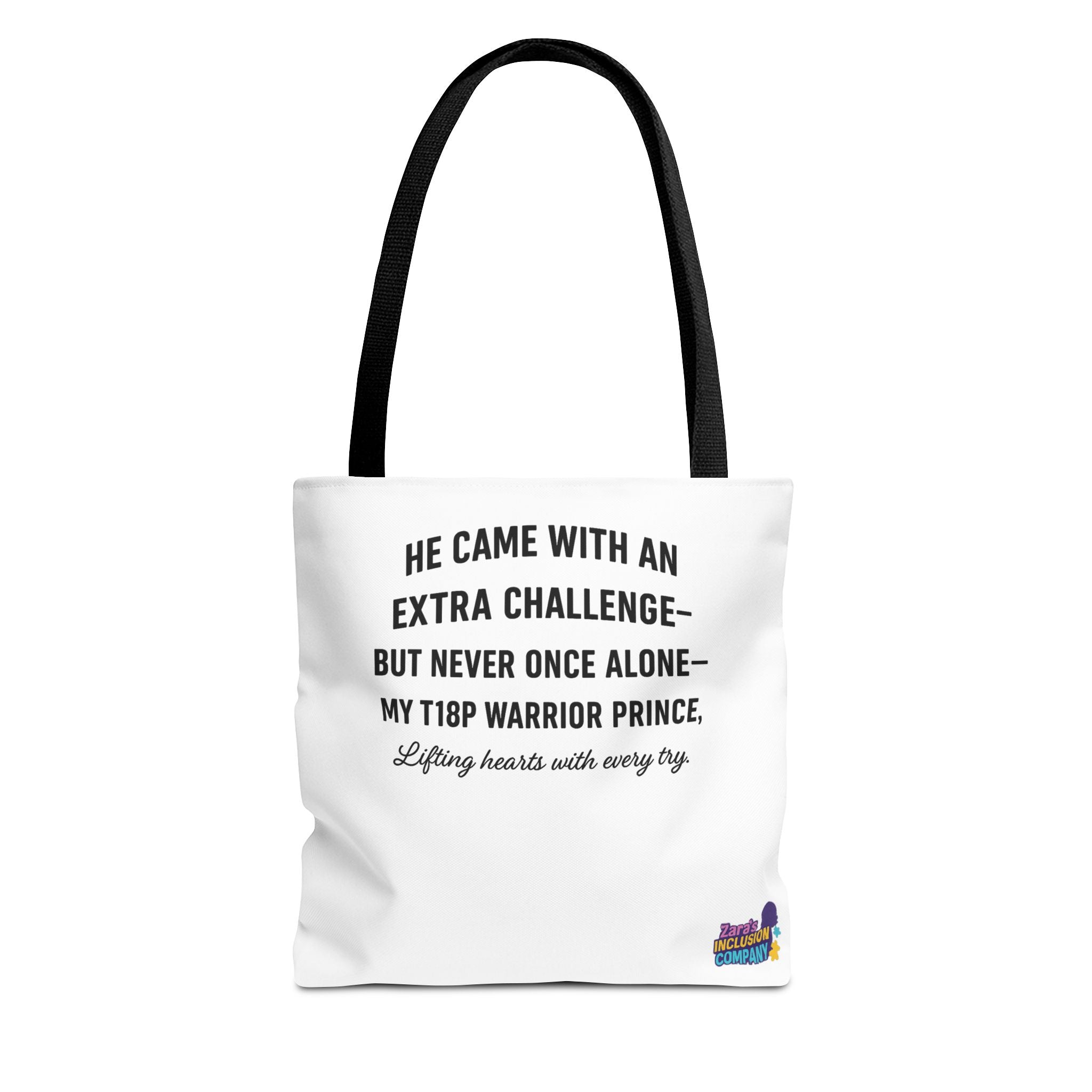 T18P Warrior Prince Quote Tote Bag | Inspirational Awareness Tote
