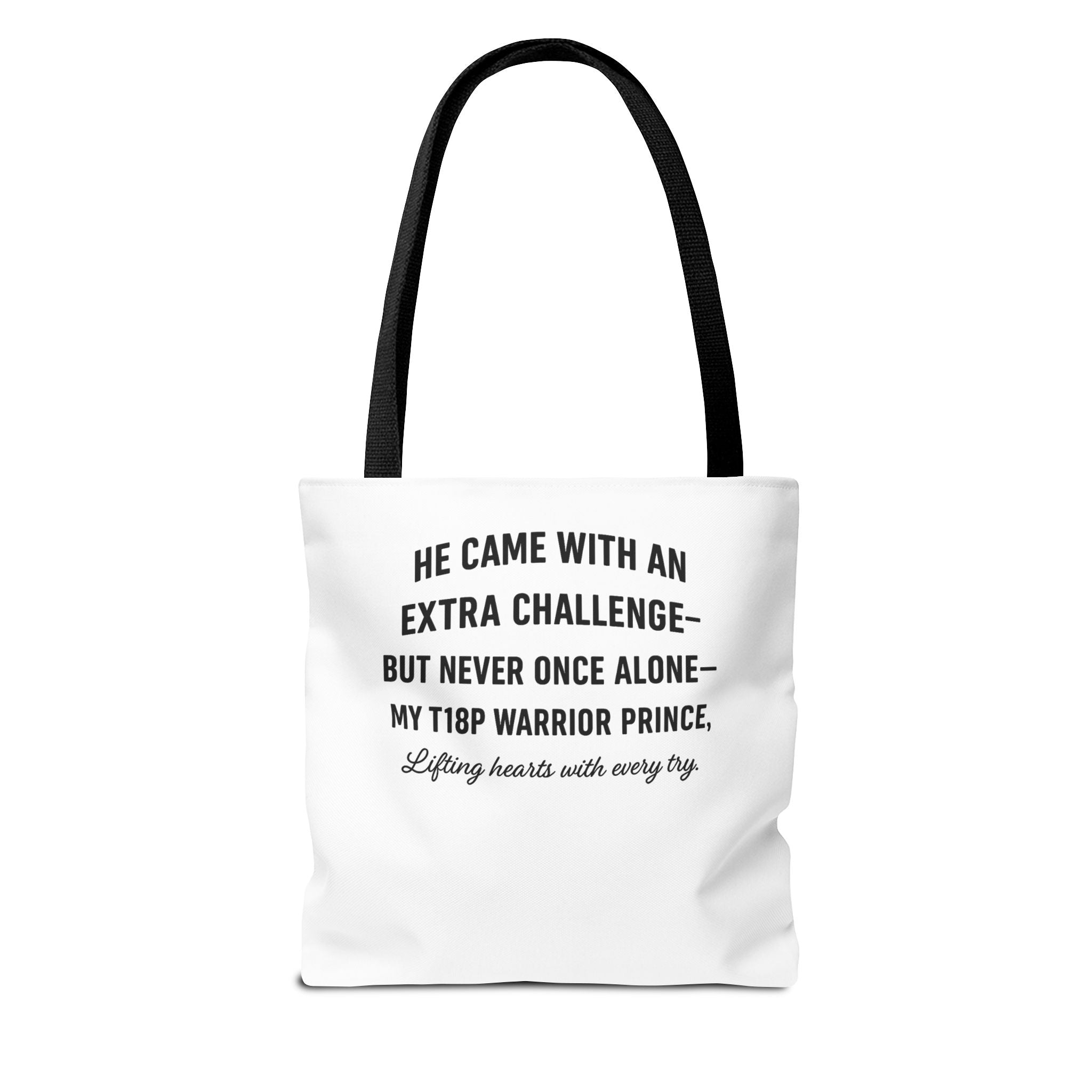 T18P Warrior Prince Quote Tote Bag | Inspirational Awareness Tote