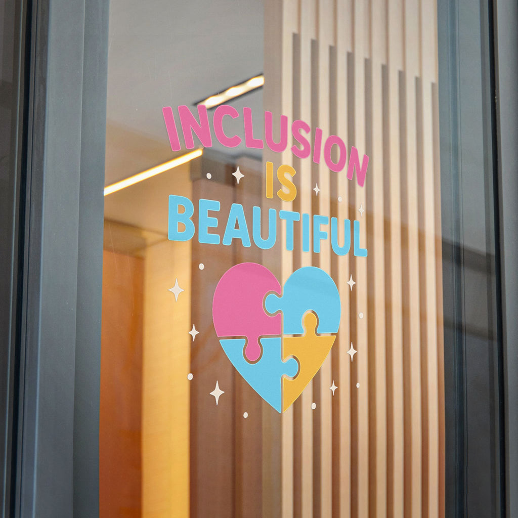 Inclusion Is Beautiful Heart Puzzle sticker | Die-Cut Sticker