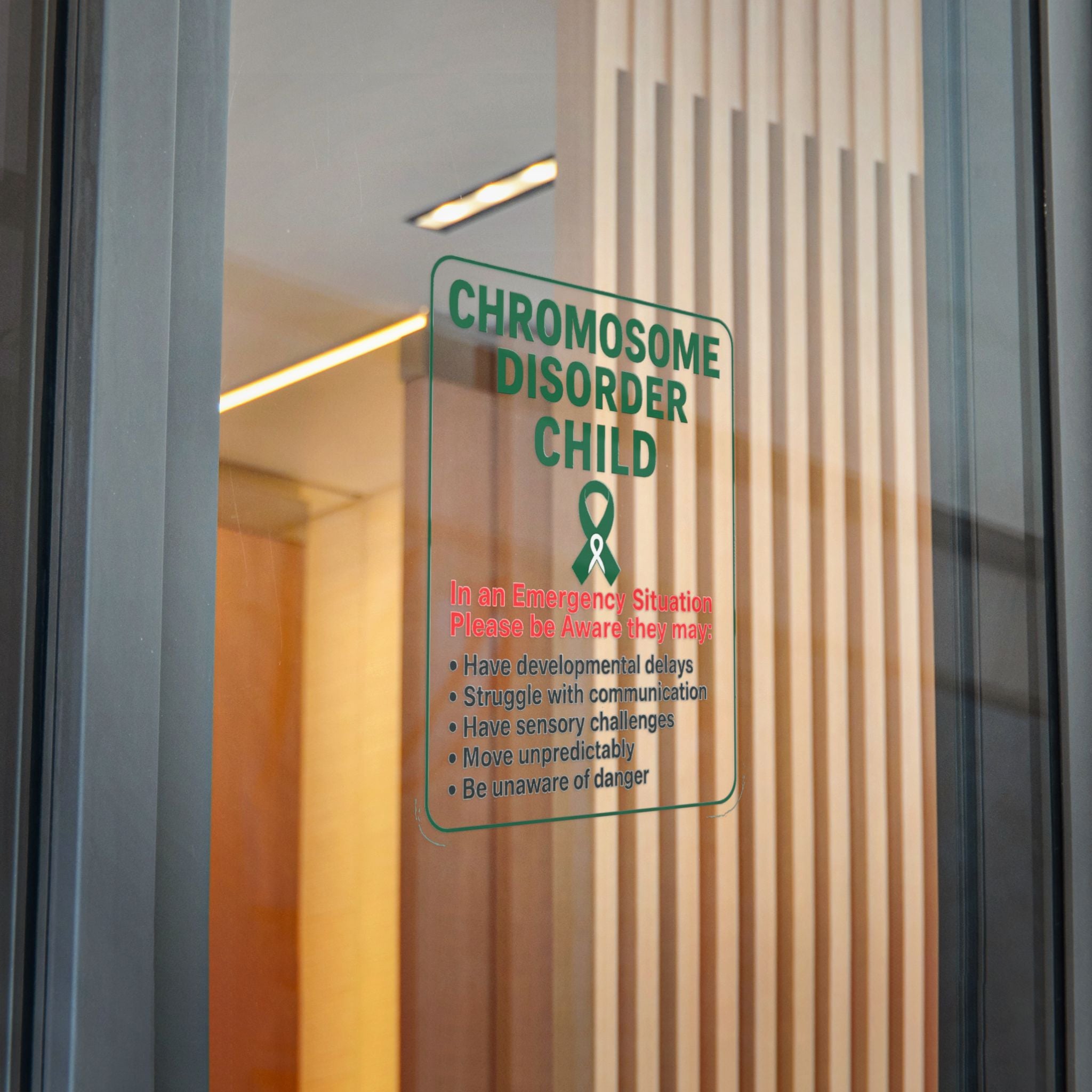 Chromosome Disorder Child emergency awareness sticker | Die-Cut Sticker