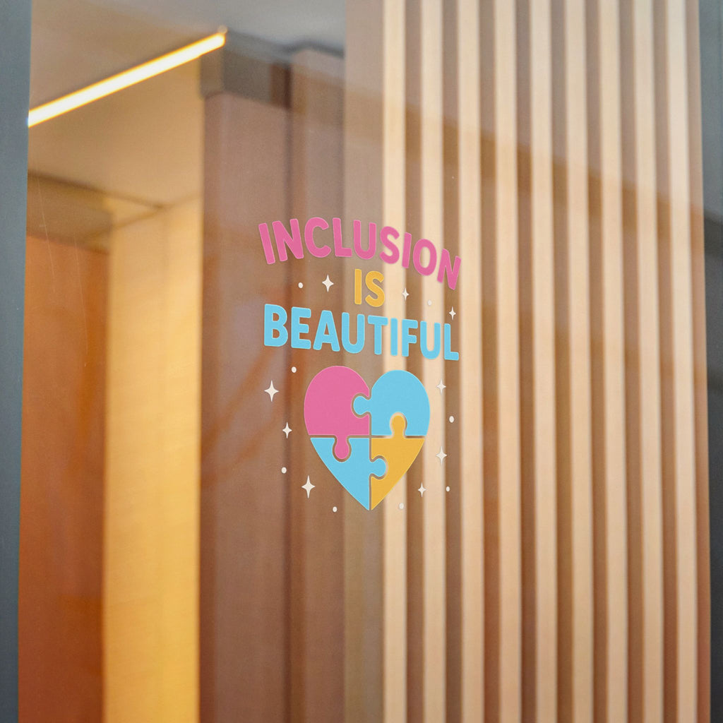 Inclusion Is Beautiful Heart Puzzle sticker | Die-Cut Sticker