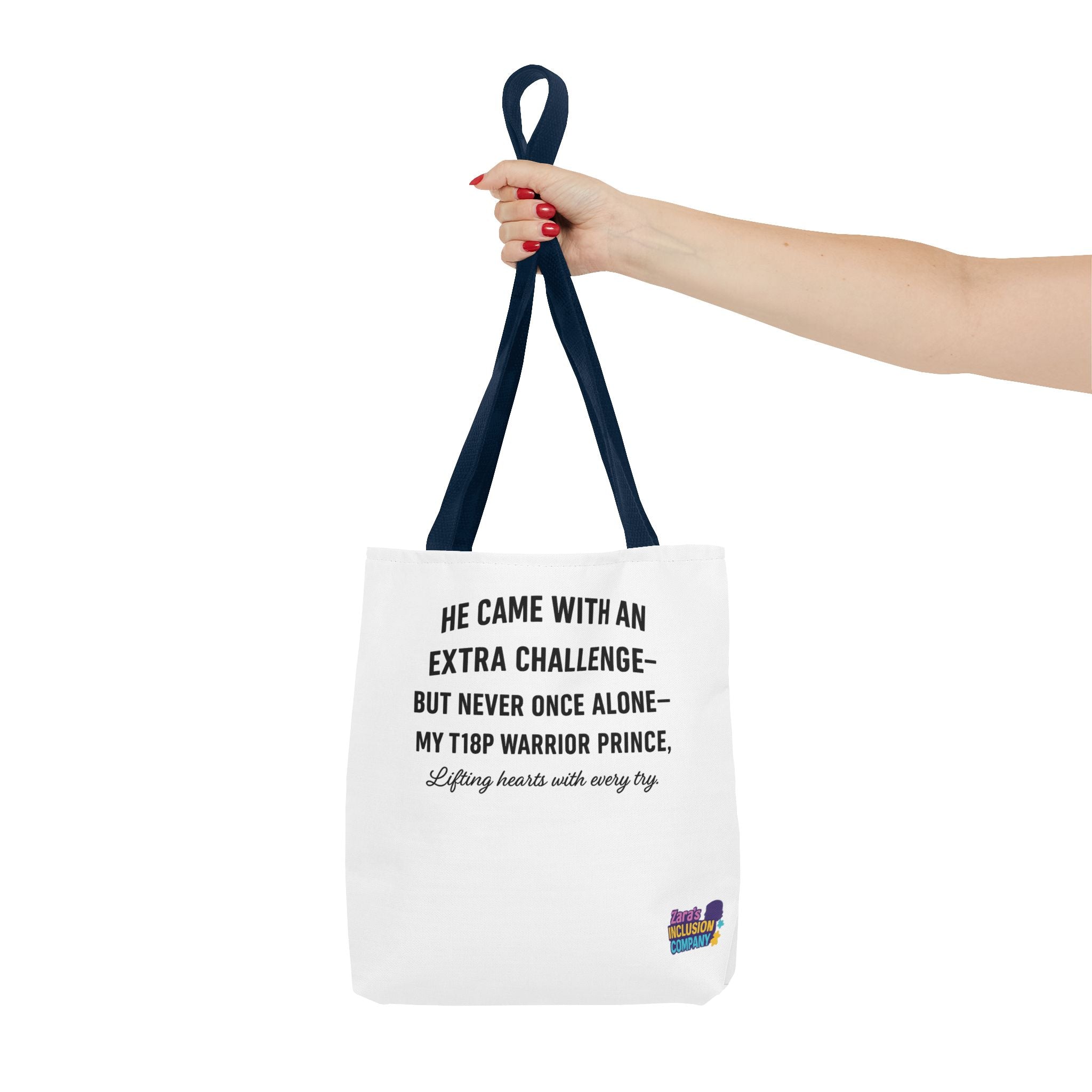 T18P Warrior Prince Quote Tote Bag | Inspirational Awareness Tote