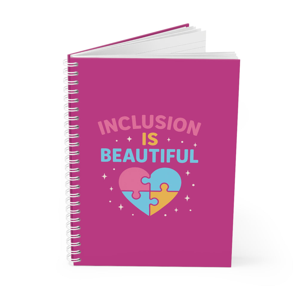 Inclusion is beautiful / Spiral Notebook | pink