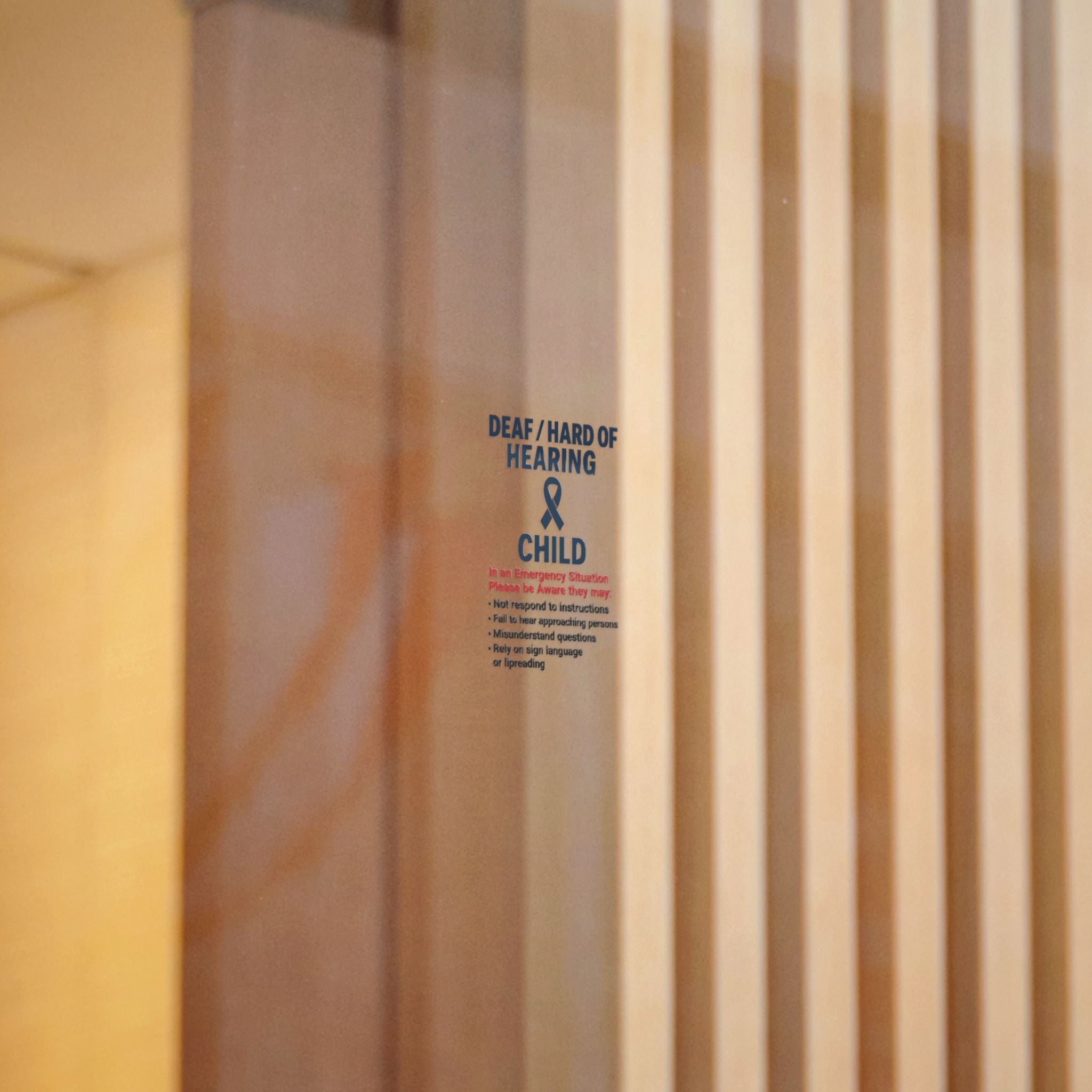 Deaf Hard of Hearing Child awareness sticker | Die-Cut Sticker