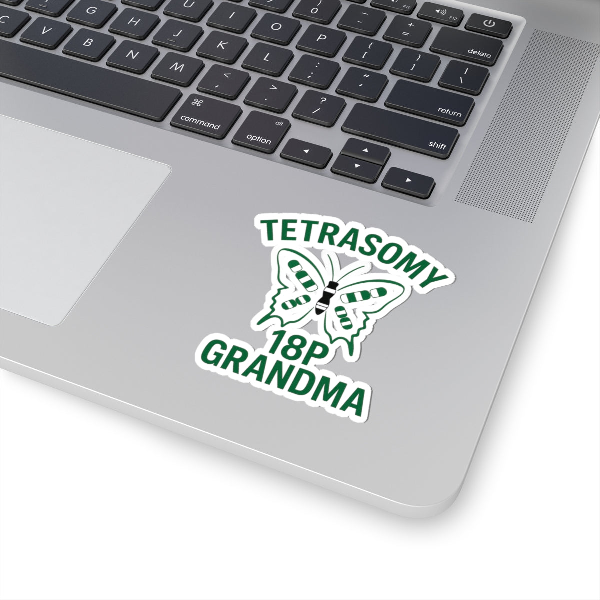 Tetrasomy 18p Grandma Sticker | Awareness Butterfly Kiss-Cut Sticker