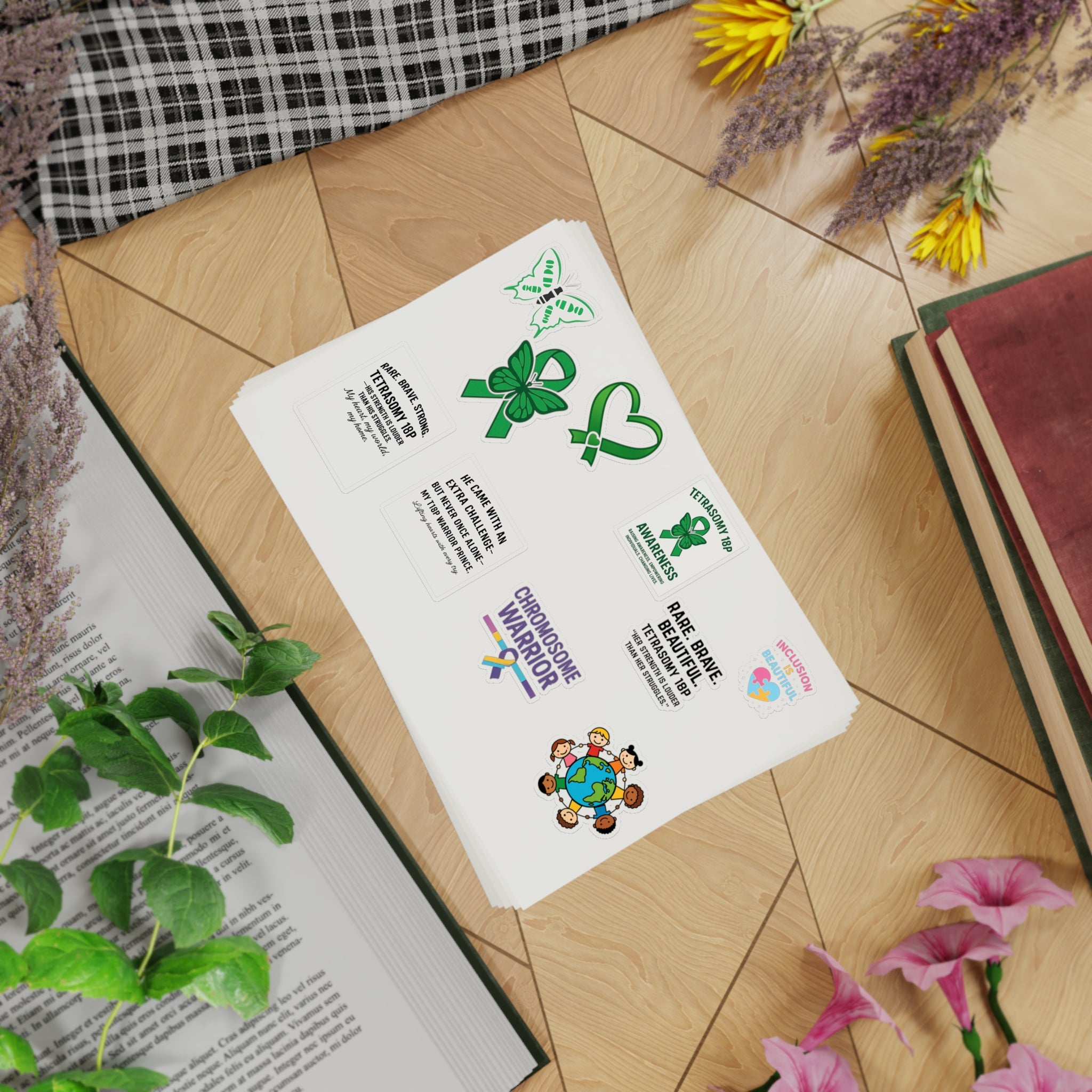 Tetrasomy 18 Awareness Stickers sticker sheet