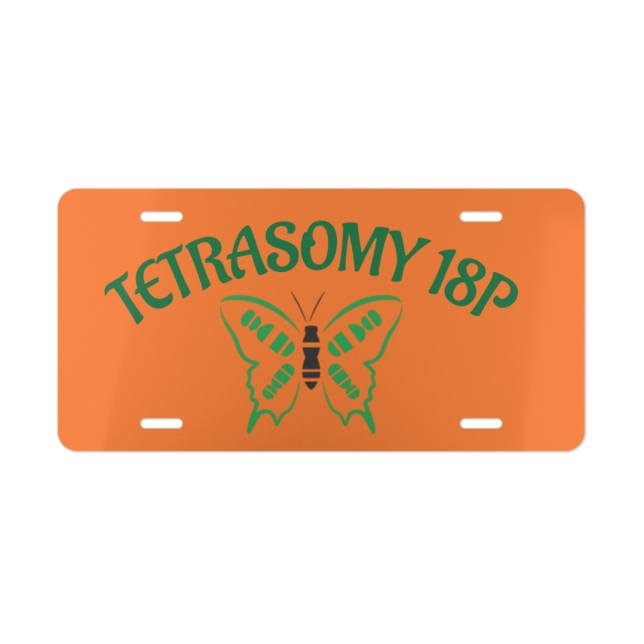 Tetrasomy 18p butterfly Vanity Plate | Awareness license plate