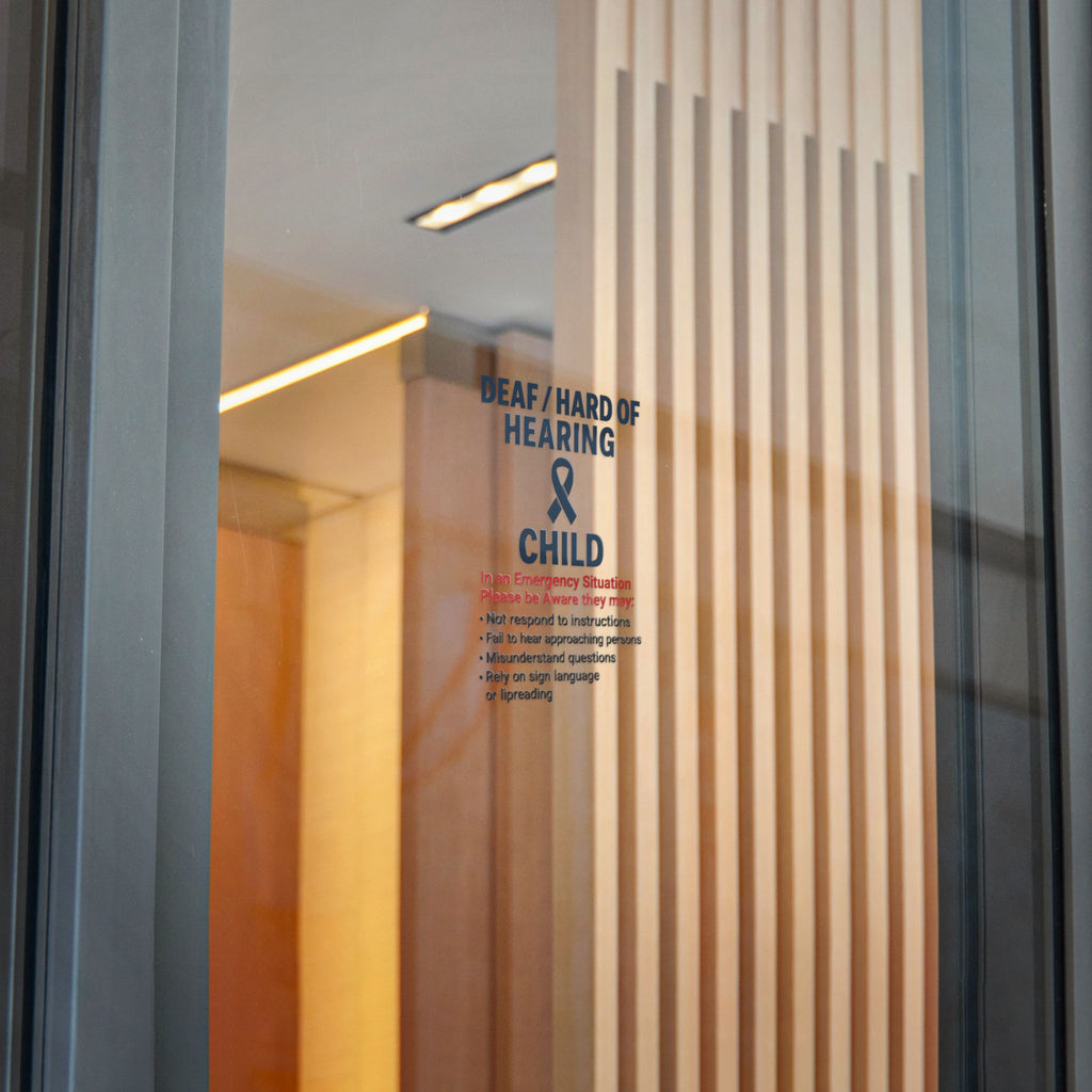 Deaf Hard of Hearing Child awareness sticker | Die-Cut Sticker