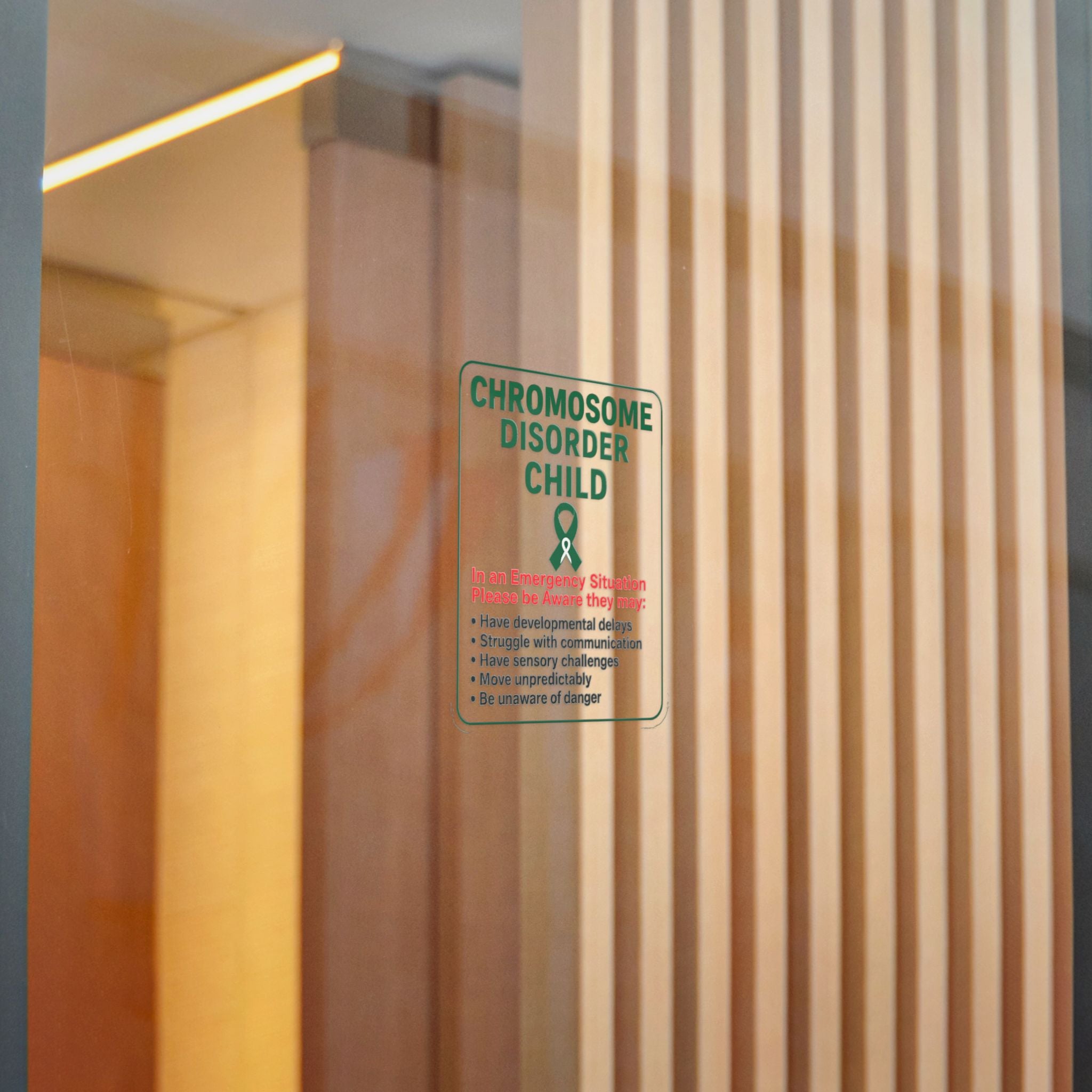 Chromosome Disorder Child emergency awareness sticker | Die-Cut Sticker