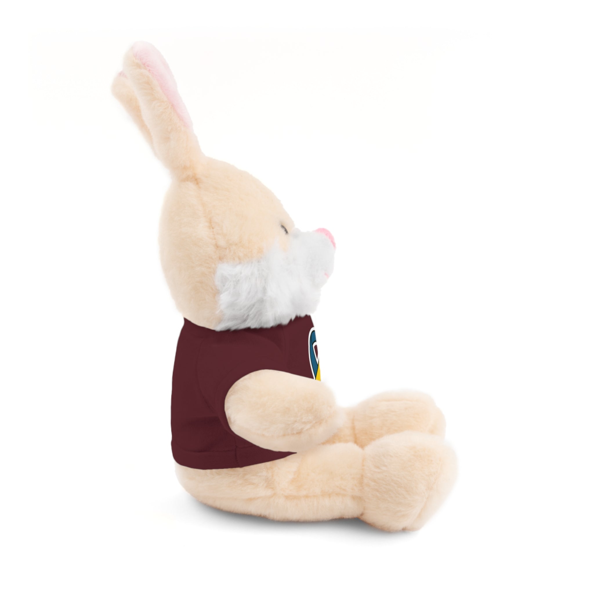 Yellow Blue Awareness Ribbon Stuffed Animal