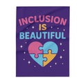 Inclusion Is Beautiful heart puzzle design Arctic Fleece Blanket | Pride, Diversity