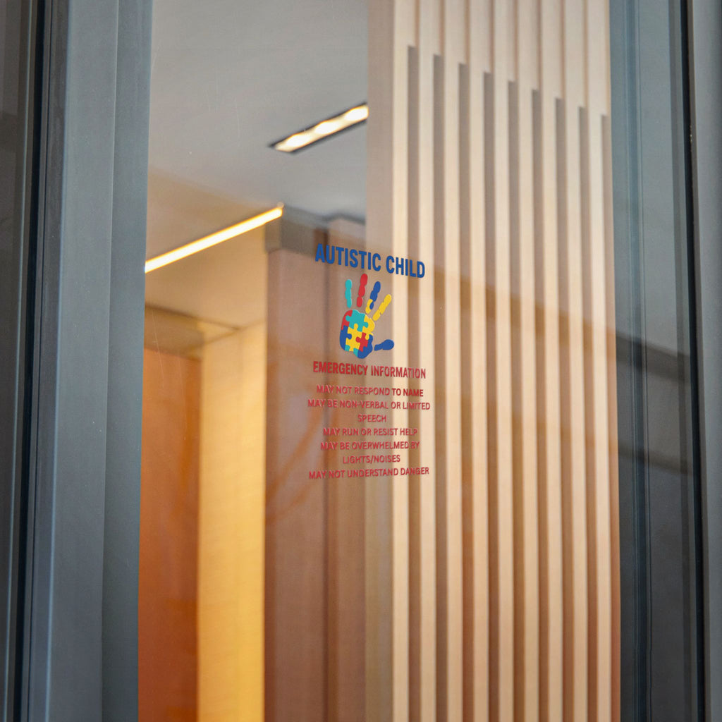 Autistic Child Emergency Information Sticker | Die-Cut