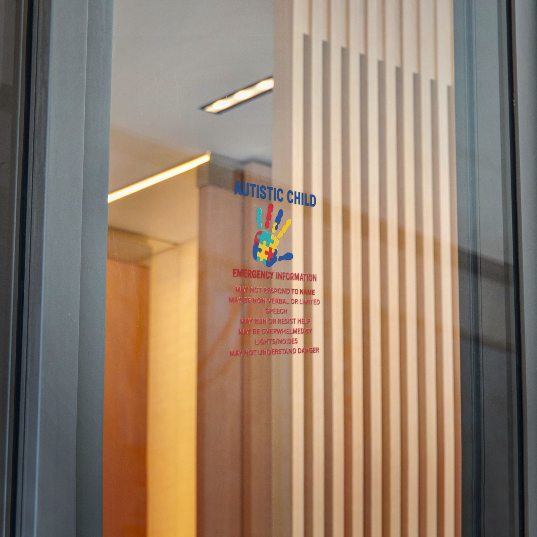Autistic Child Emergency Information Sticker | Die-Cut