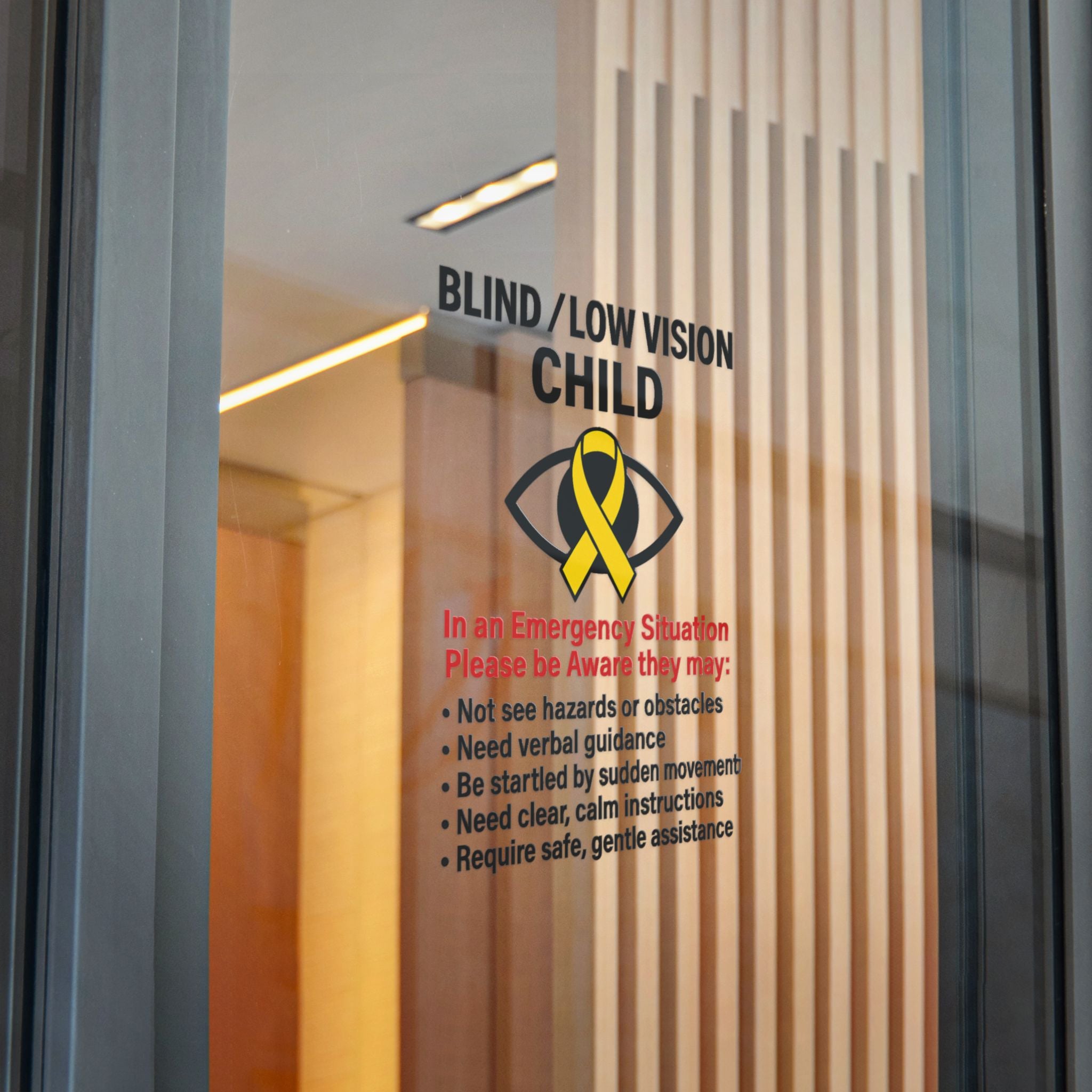 Blind/Low Vision Child sticker | Safety Awareness Die-Cut Sticker