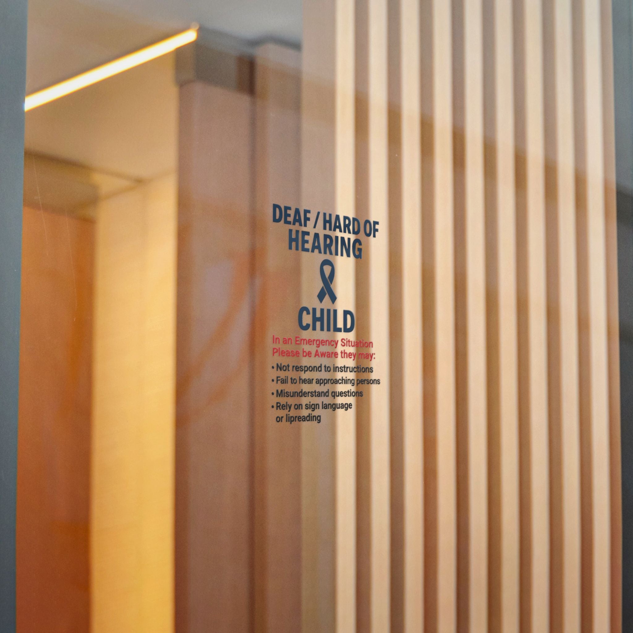 Deaf Hard of Hearing Child awareness sticker | Die-Cut Sticker