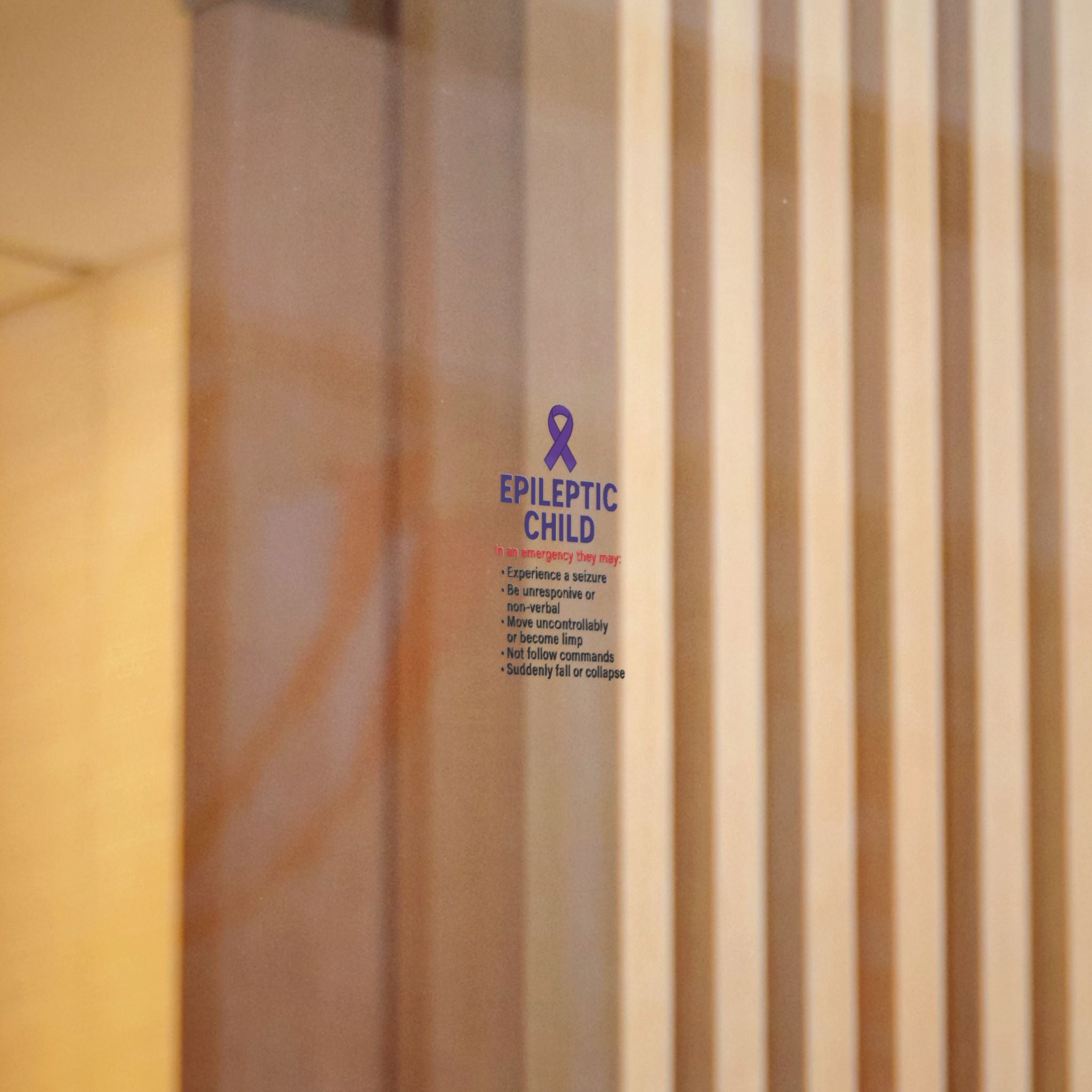Epileptic Child Emergency Info sticker | Die-Cut Sticker