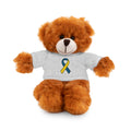 Yellow Blue Awareness Ribbon Stuffed Animal