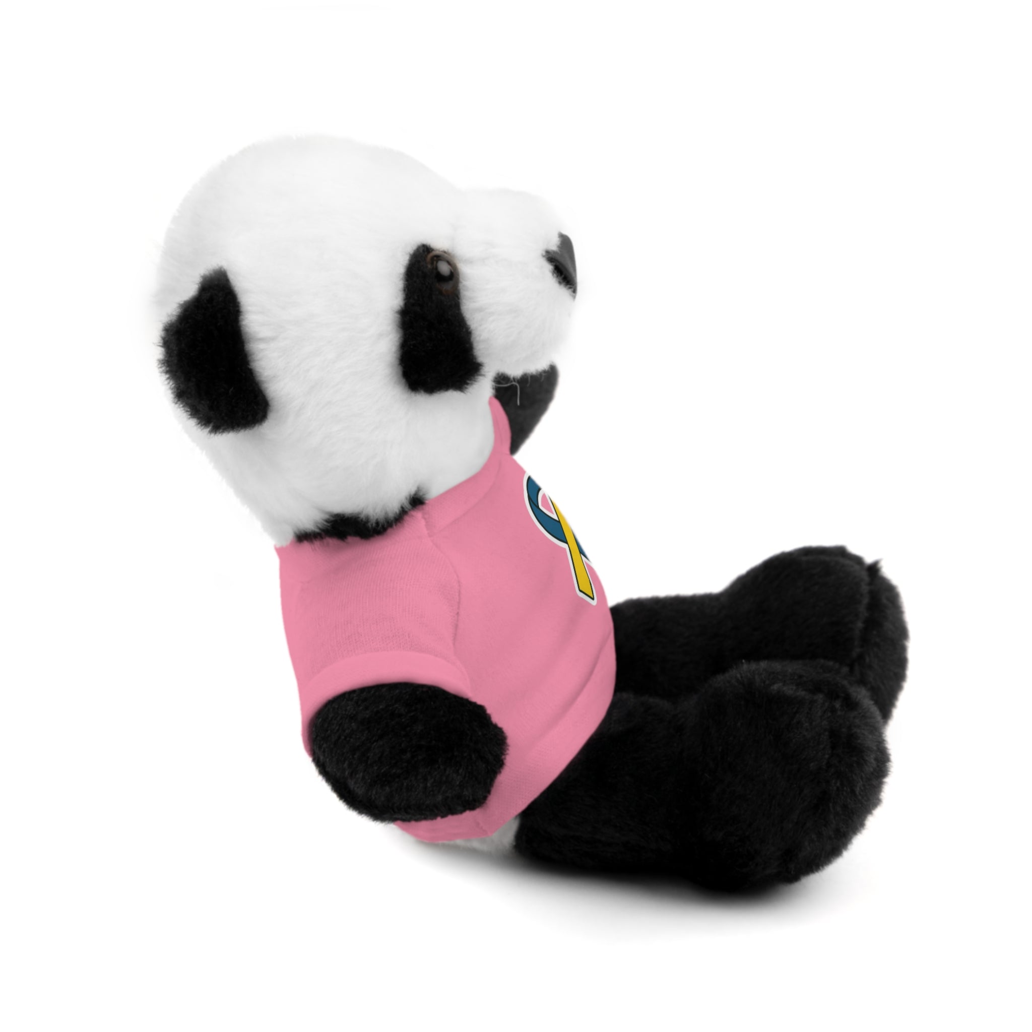Yellow Blue Awareness Ribbon Stuffed Animal